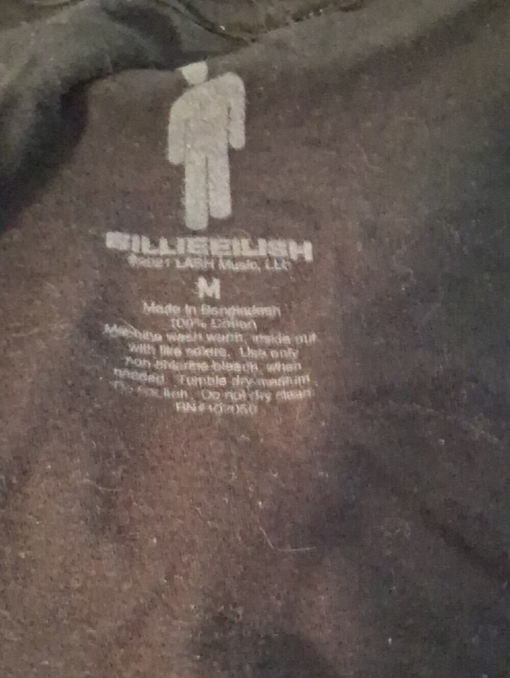 Billie Eilish Graphic Photo Print T-Shirt Black Medium - Picture 5 of 5